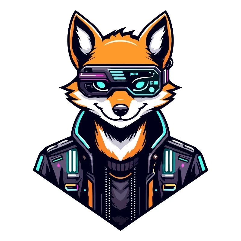 Cyber Fox Néon Tech Sauvage