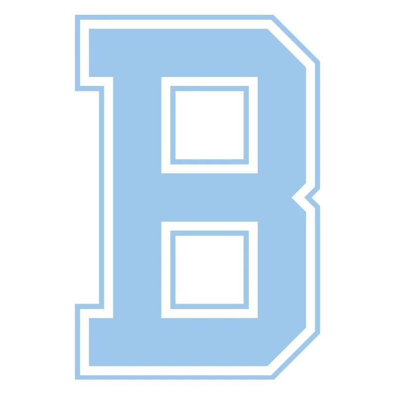 Monogramm Hellblau Varsity College Initiale B