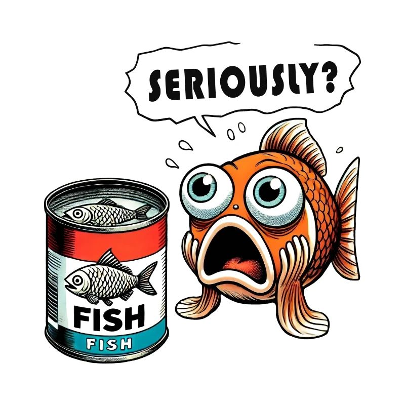 Funny canned fish design