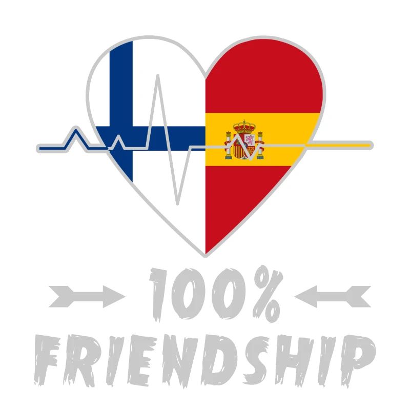 Finnland und Spanien 100% Freundschaft