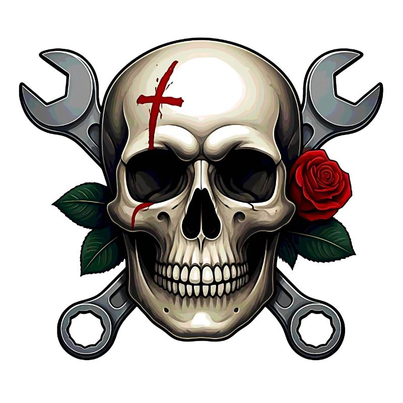 Skull Art - Crâne moderne dans un design bicolore