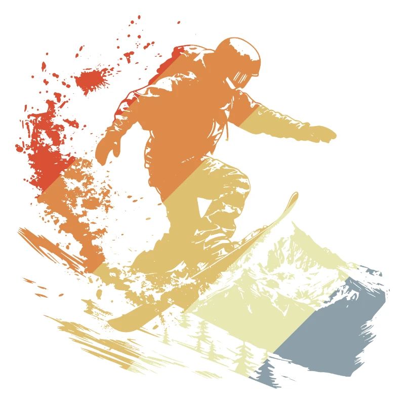 Snowboarder Graphic Vintage