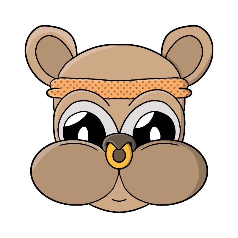 Ours mignon avec piercing