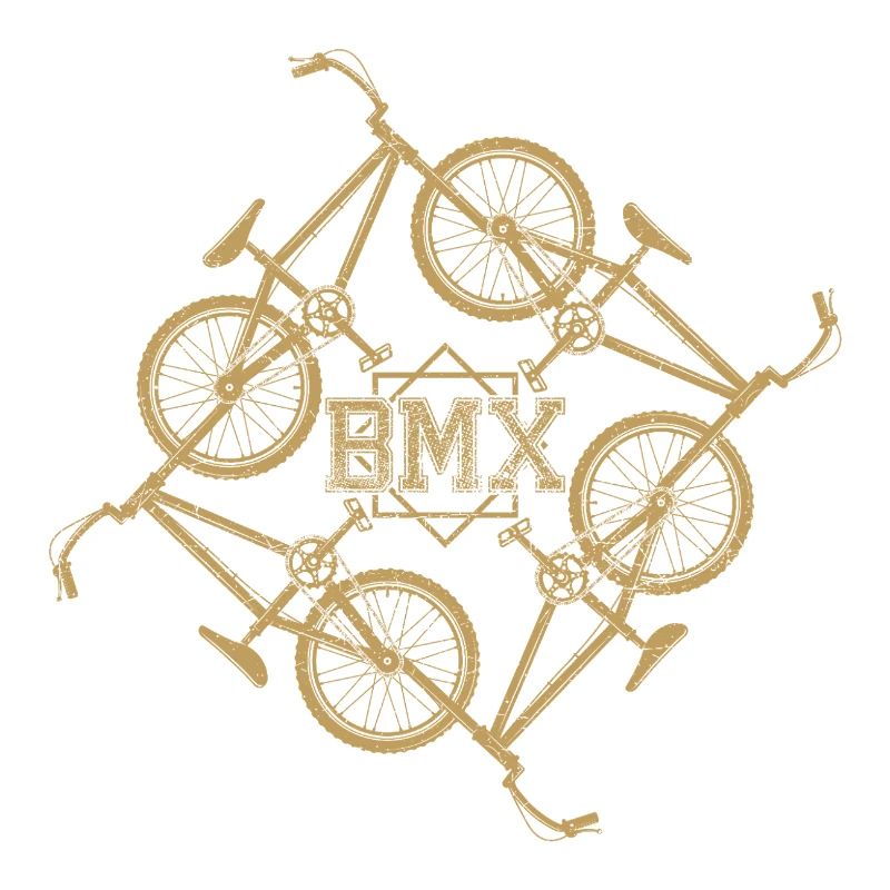 Motif d’orbite BMX doré