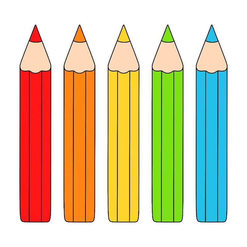 Lebendiges Farbstift-Array-Design