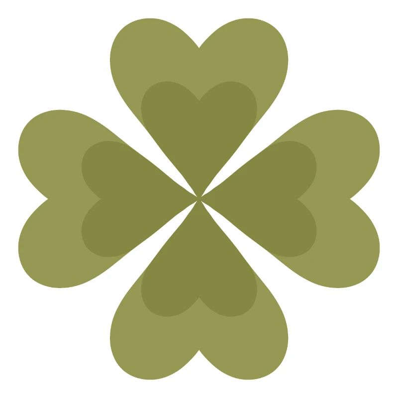 Vierblättriges Kleeblatt-Musterdesign
