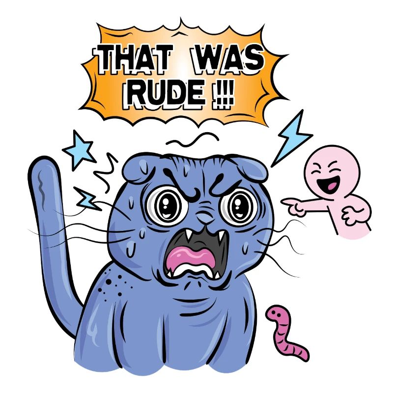 Angry Cat Screams at Expression