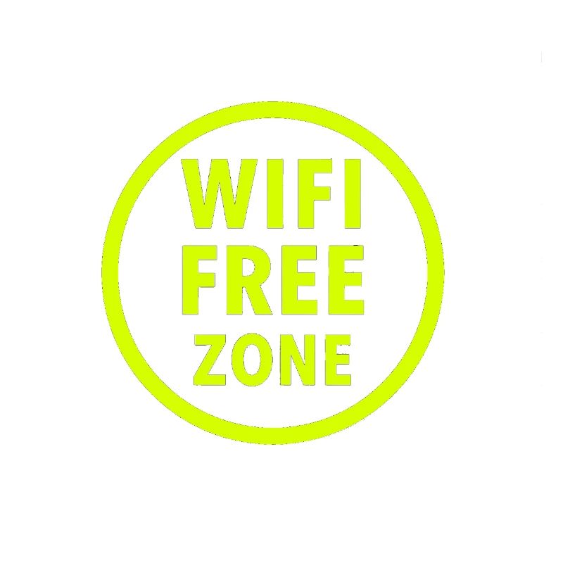 WiFi Free Zone Neon Circle