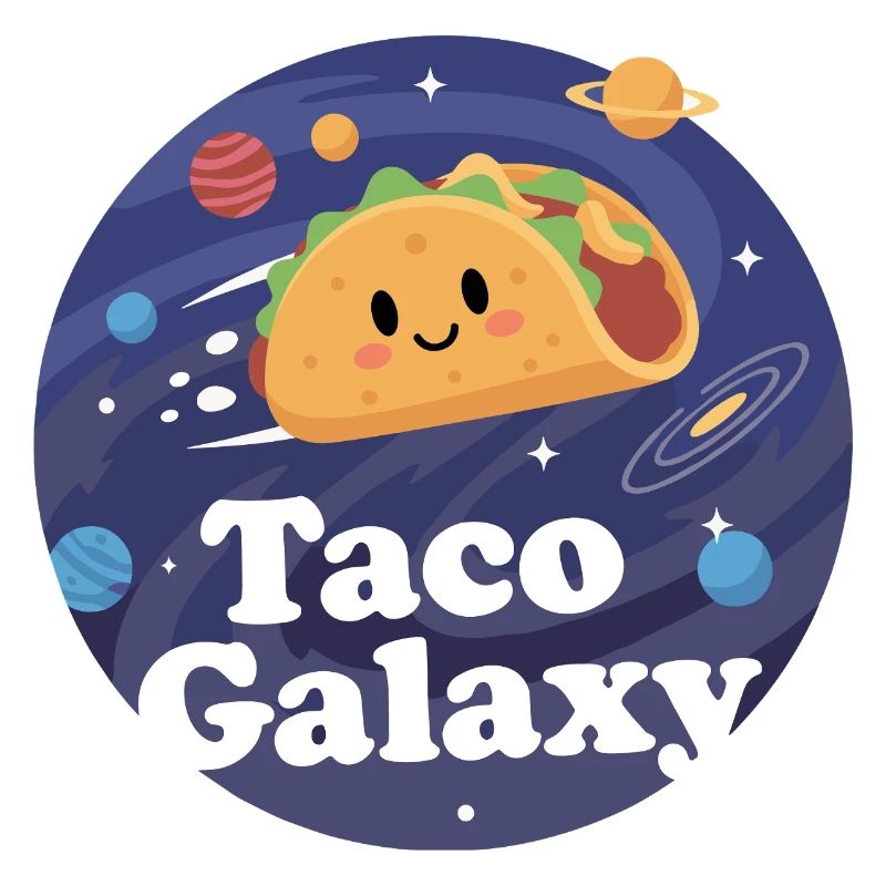 Taco Galaxy Outer Space Taco Illustration
