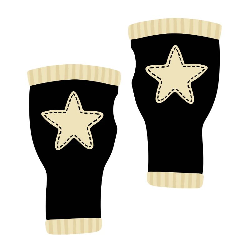 Conception de gants sans doigts étoile