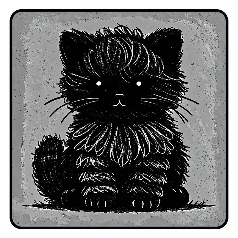 WuschelKatze (Monochrom)