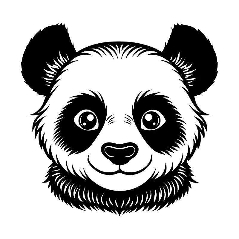 Visage de bébé panda