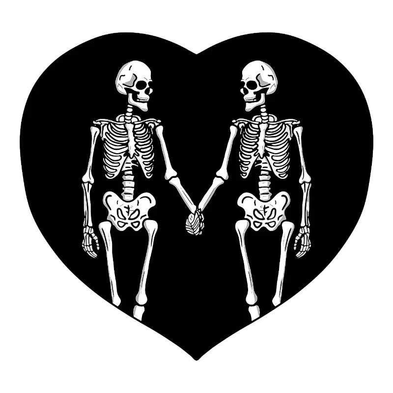 Skeleton Lovers Heart