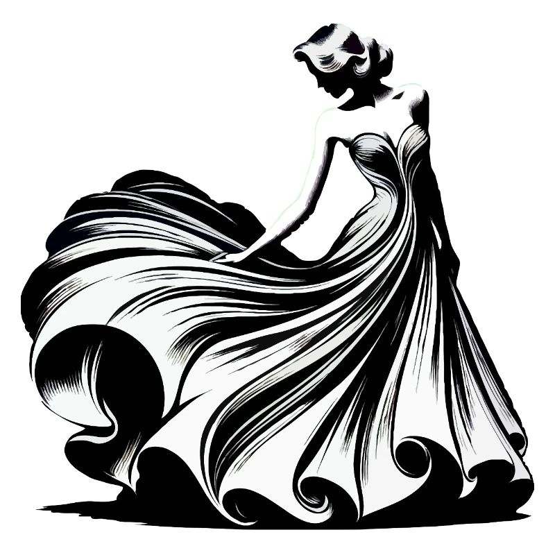 Robe de golf en silhouette blanche