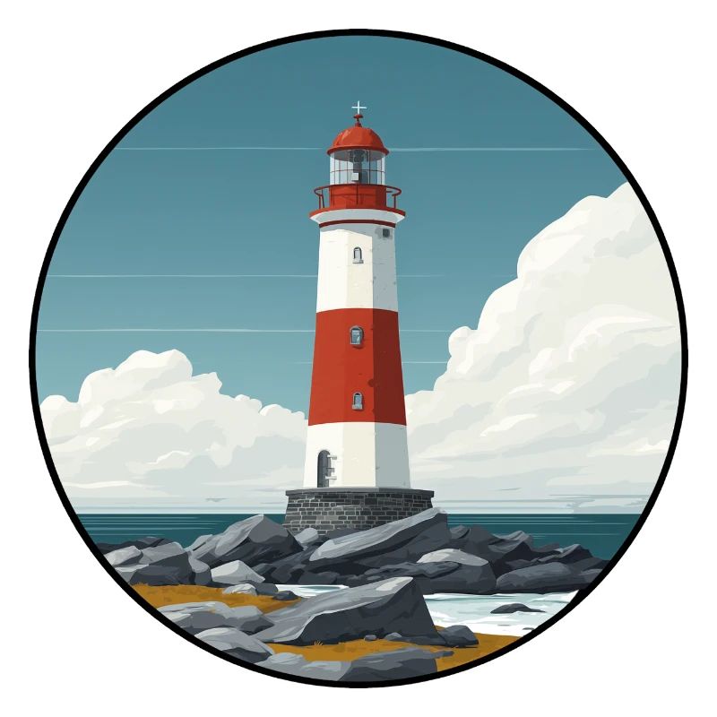 Phare breton sur la côte rocheuse