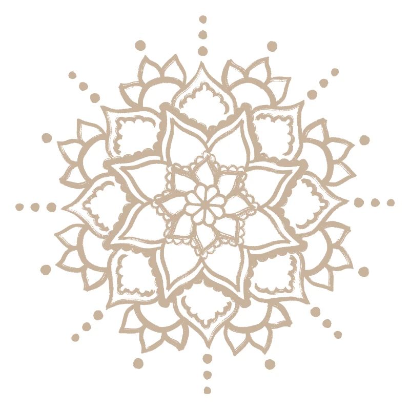 Beige Mandala-Blüte