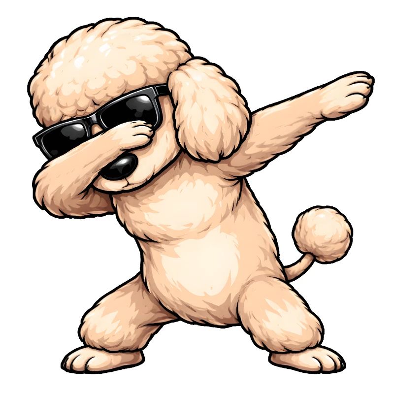 Dabbing Pudel