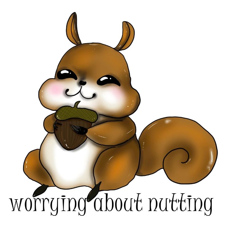 Cuddly squirrel with nut