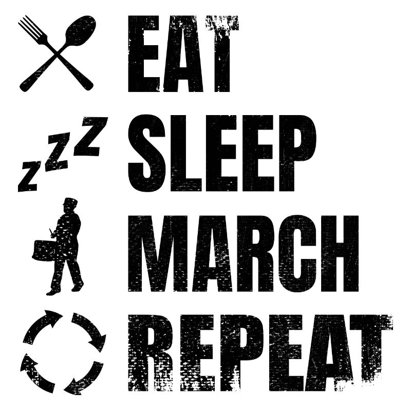 Manger, dormir, tambouriner, répéter