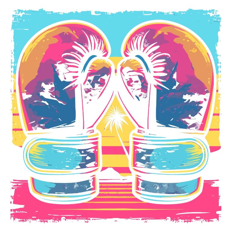 Look de dessin animé de kickboxing