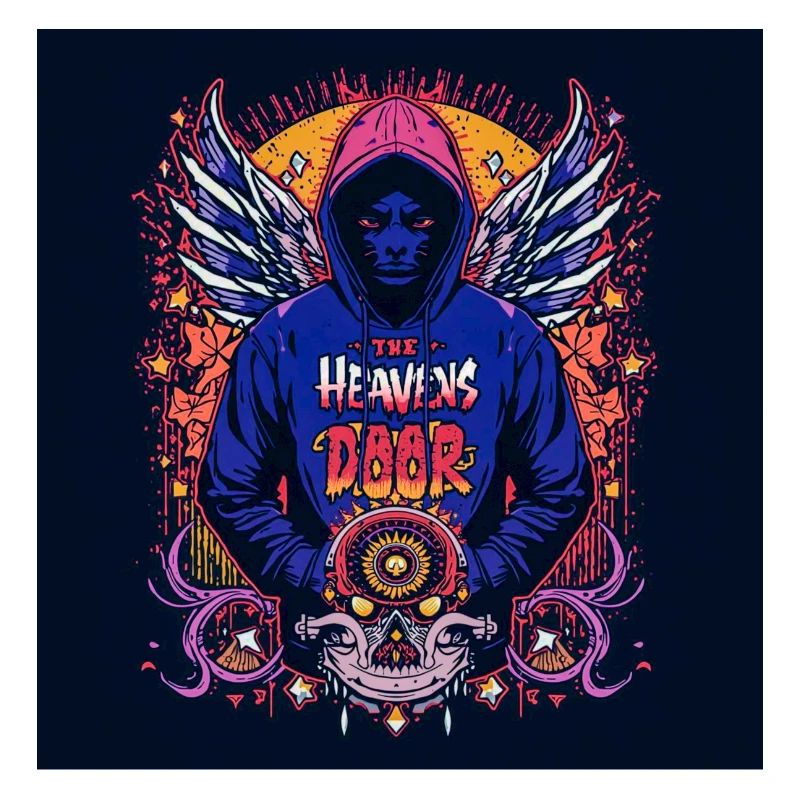 Sweat à capuche Heaven’s Gate avec ailes d’ange