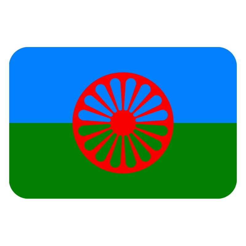 ROMANI FLAG round corner 400 dpi