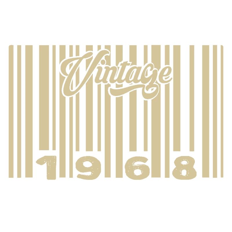 vintage 1968 Code barre 1968: Année 2025.