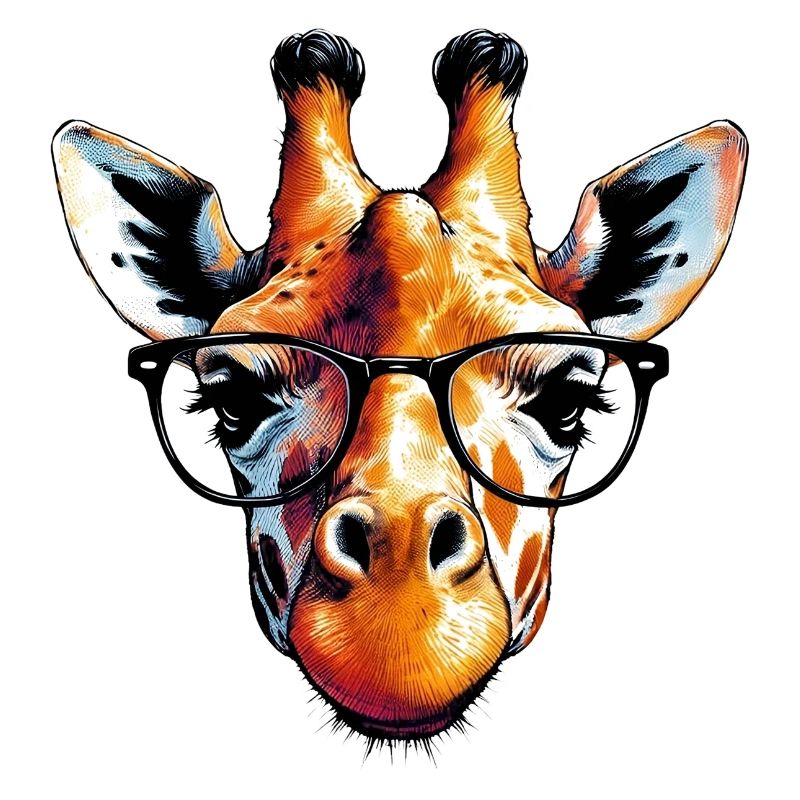 Giraffe with Glasses