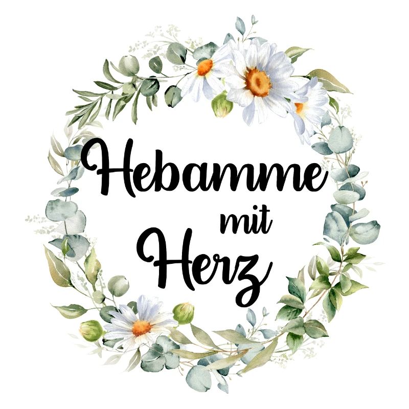 Hebamme mit Herz - personalisierbares Design