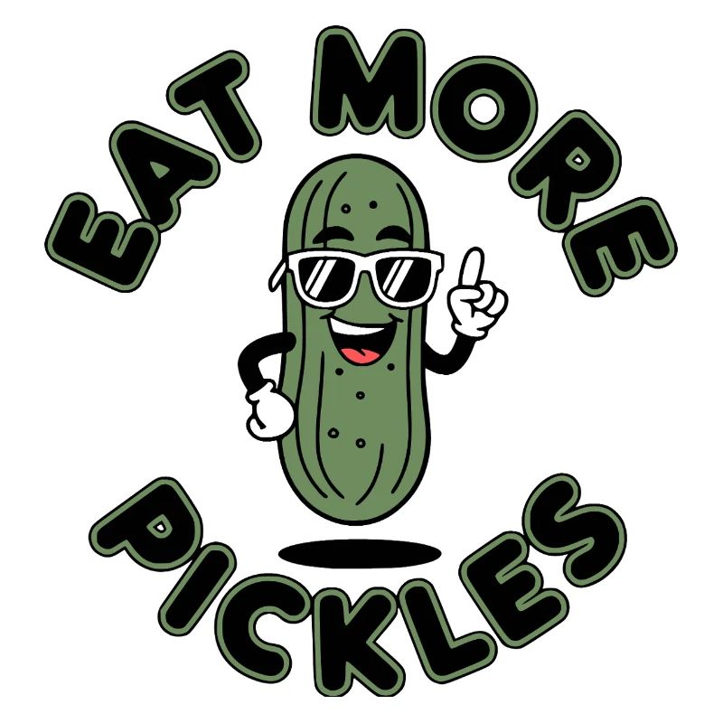 Eat More Pickles Cucumbers Fun Shirt