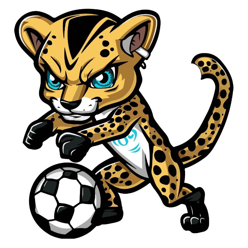 Gepard Fußball Comic