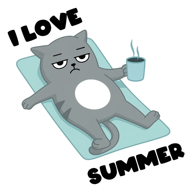 I love Summer - Cat Grumpy