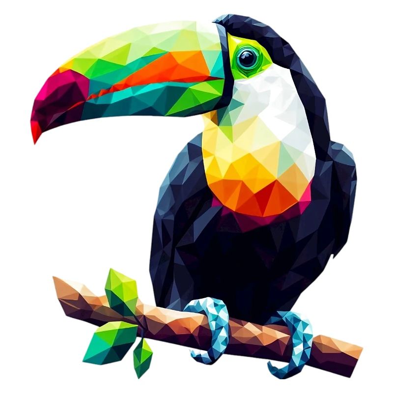 Toucan polygonal