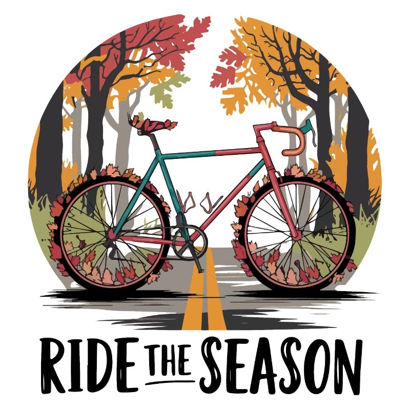 Scène de route cyclable d’automne