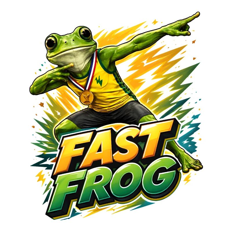 Frog with gold medal