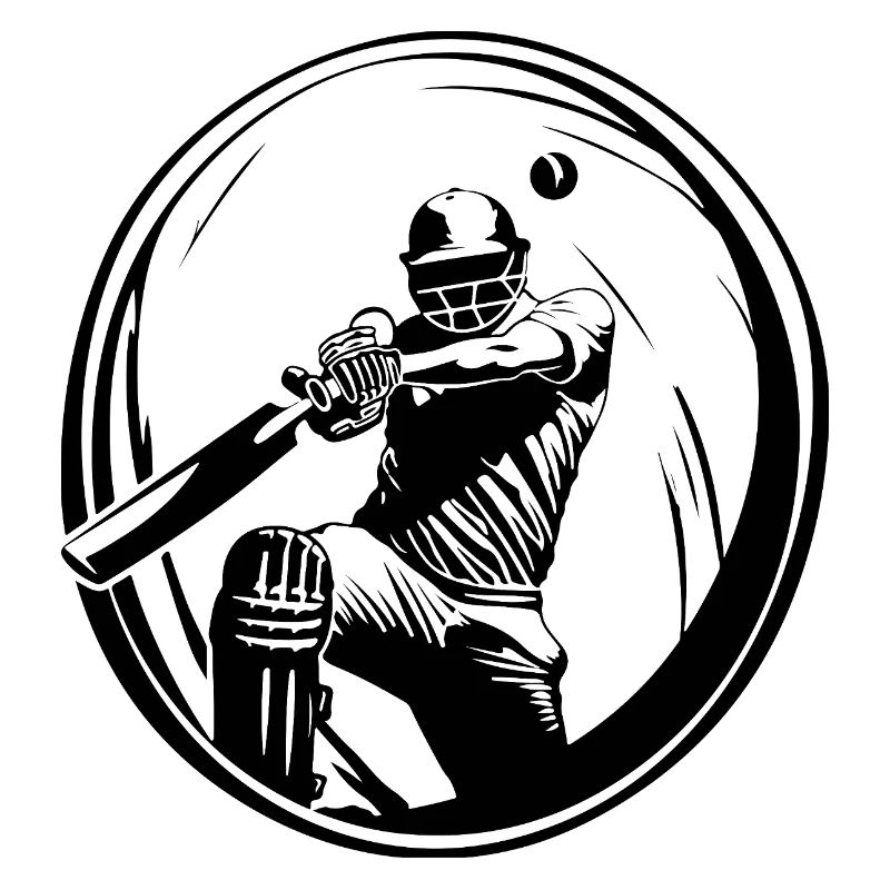 Cricket Man Silhouette