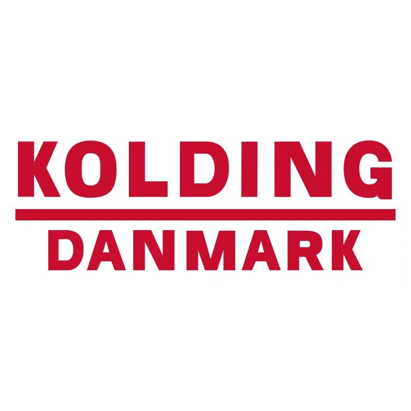 Kolding Dänemark Typografisches Emblem