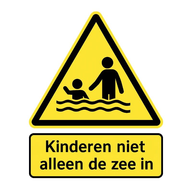 Sicherheitssignal Kinder und Meer