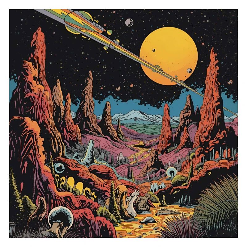 Futuristic Alien Planet Sky