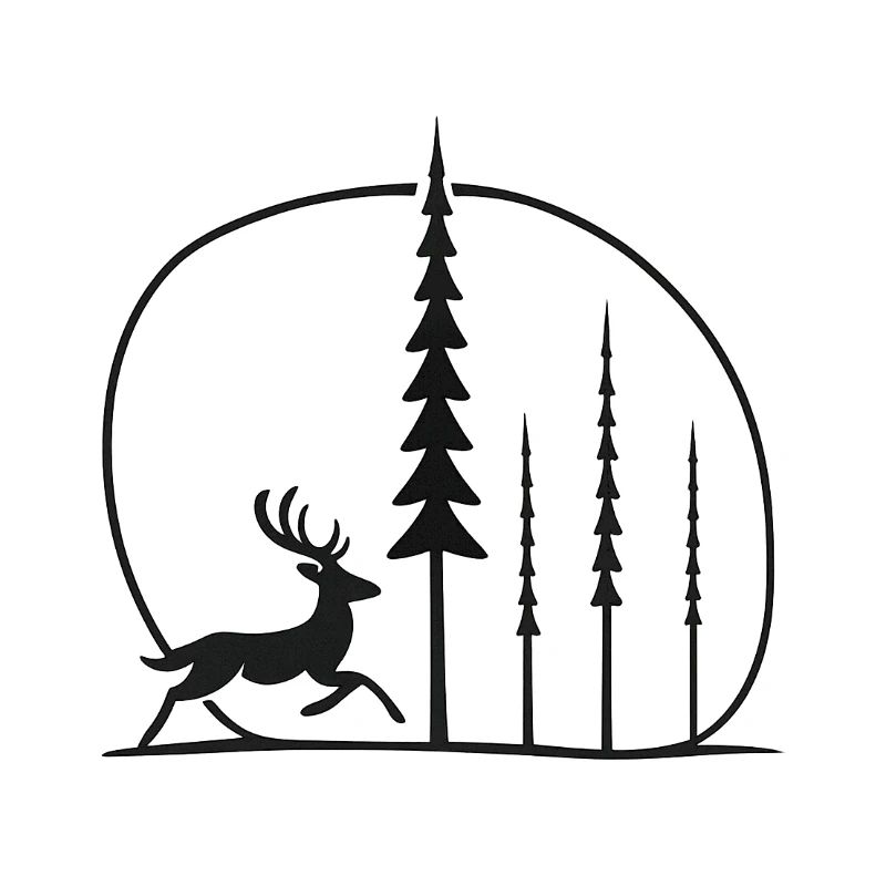 Hirsch im Mondwald Fans geschenkidee Wanderer gift