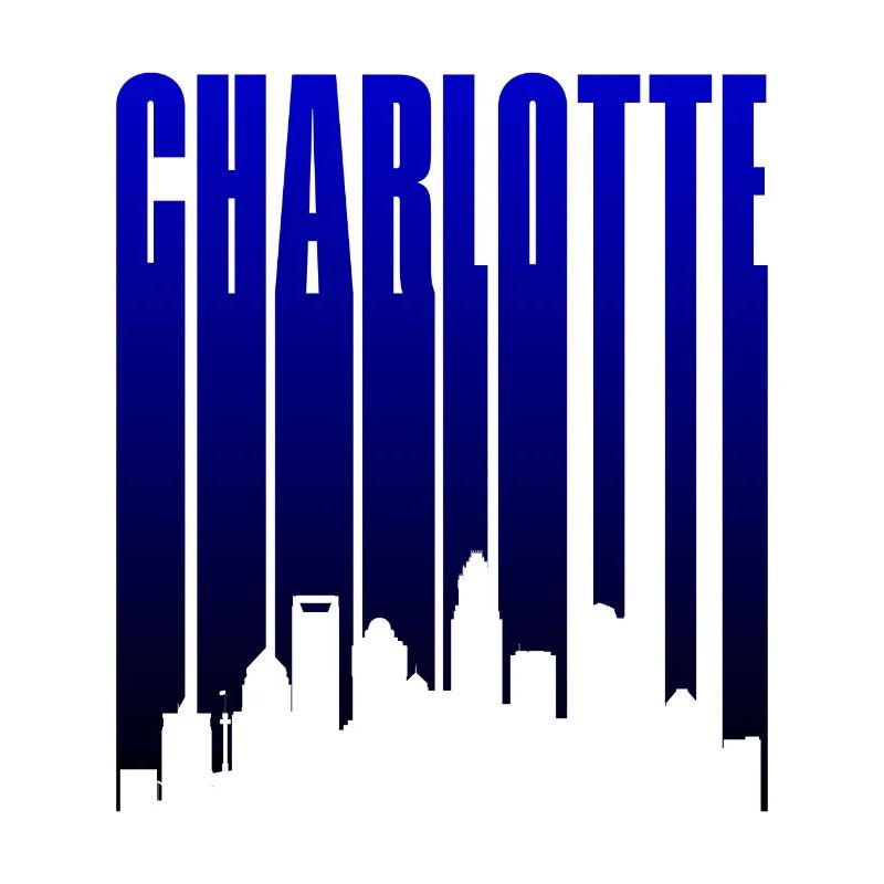 Charlotte Skyline Blue Gradient