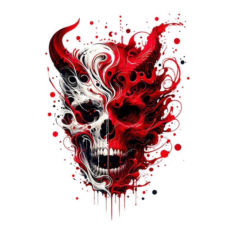 Infernal Skull Artwork Skull Meets Devil