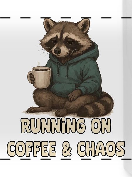  Waschbär mit Kaffee