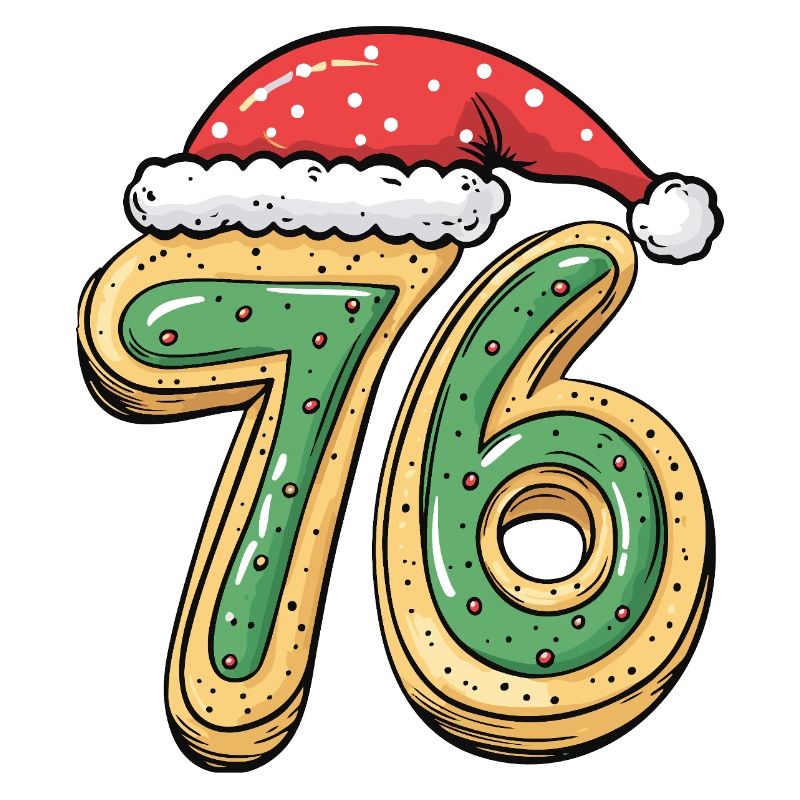 Biscuit de Noël à 76 chiffres