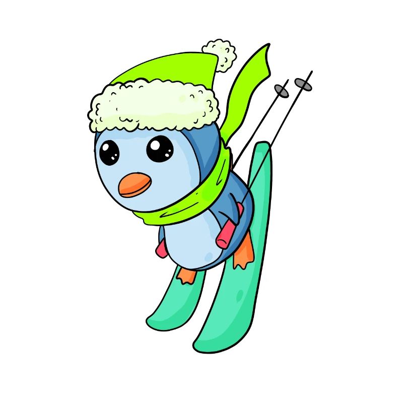 Penguin Ski Winter Skiing