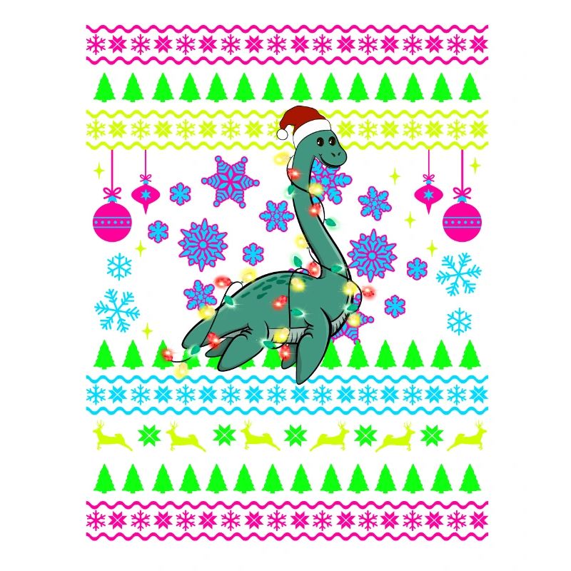 Weihnachtsdino mit Lichtern