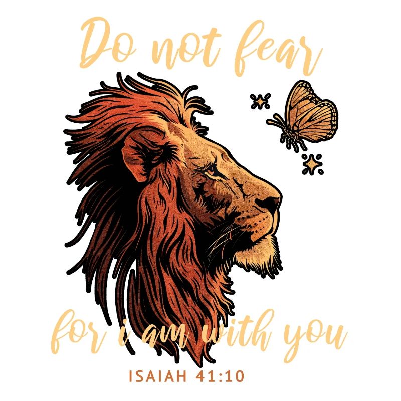Verset biblique papillon lion