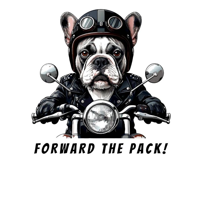 Bouledogue Motard "Forward the Pack"