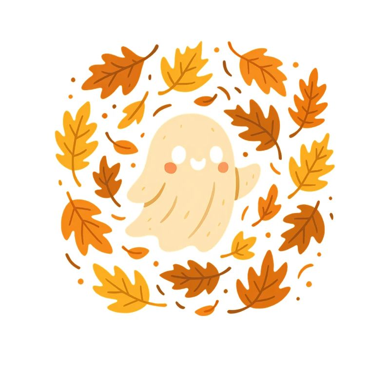 Herbstgeist zwischen Blättern