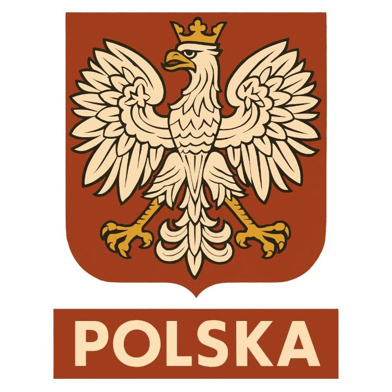 Polish White Eagle Vintage Heraldic Emblem